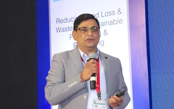 Dr Ajay Nema of Alok Masterbatches speaking about new recyclable flexible packaging structures at the FoodTekPack Conference on 12 December 2025